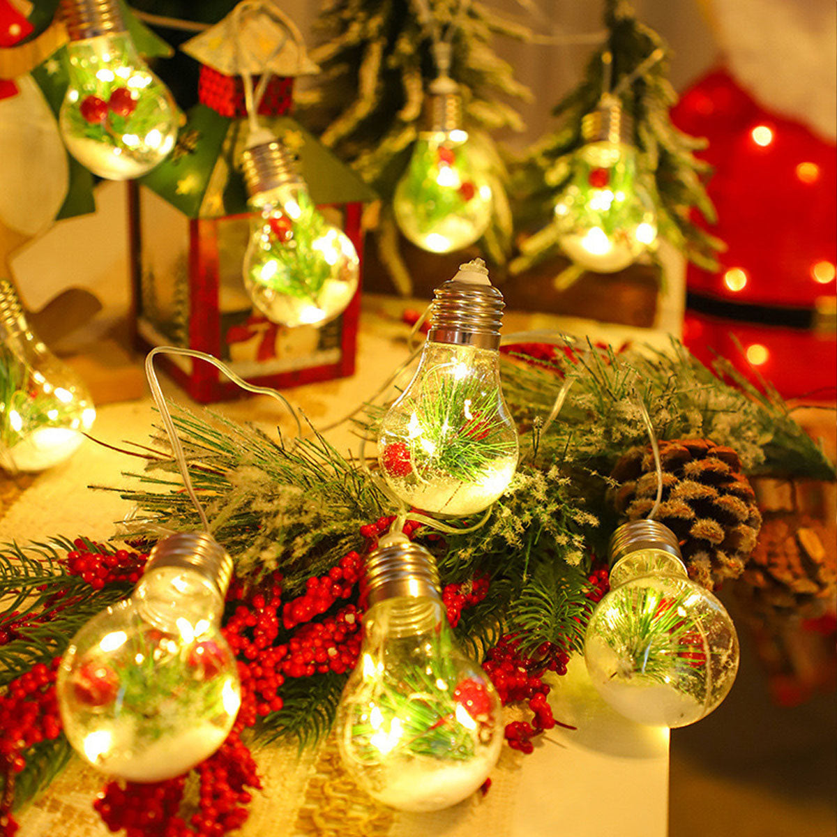 IP55 waterproof LED globe string lights, multi-power for versatile outdoor camping use