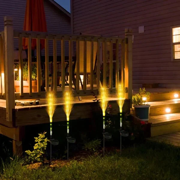 Easy-to-install solar reed garden lights providing bright, energy-efficient outdoor illumination.