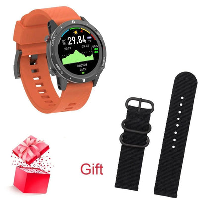 Multisport GPS smartwatch for adults, heart rate, altimeter, and compass, on a trail runner