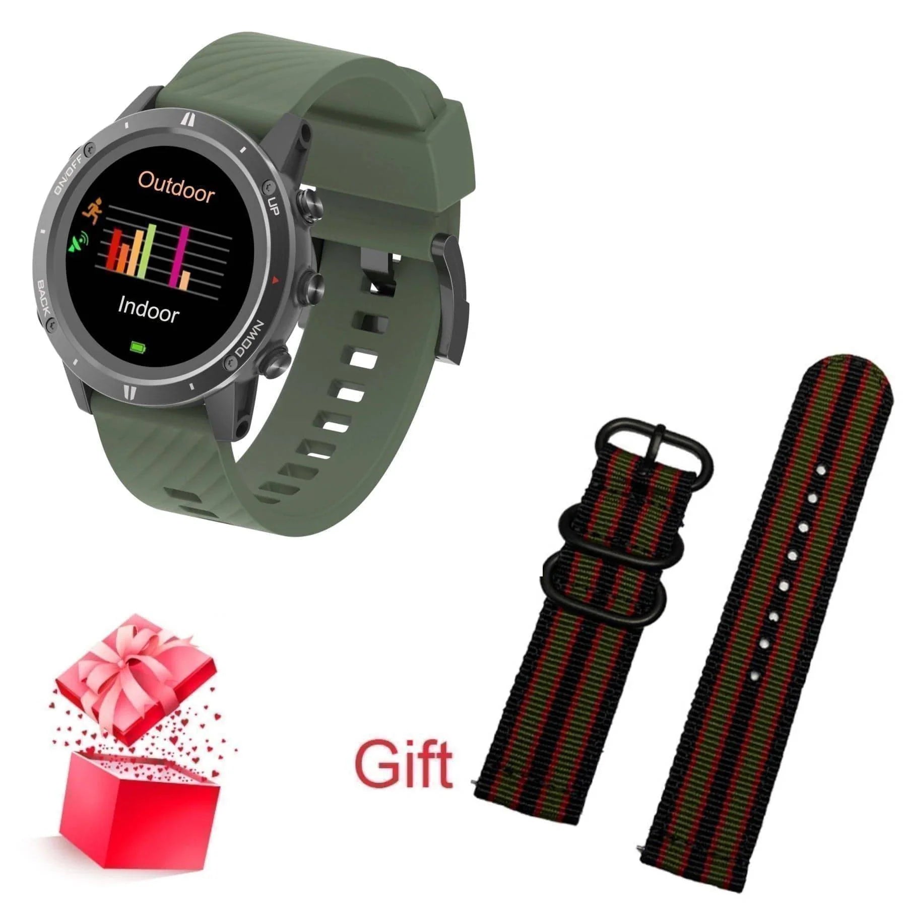Advanced GPS smartwatch for adults, outdoor-focused, with altimeter and continuous heart rate