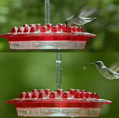 Easy clean hanging hummingbird feeder, ant-proof & bee-guard design, ideal for outdoor wildlife nectar.
