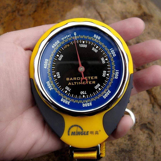 Outdoor multi-function altimeter, compass, barometer, thermometer for hiking, camping, and survival gear