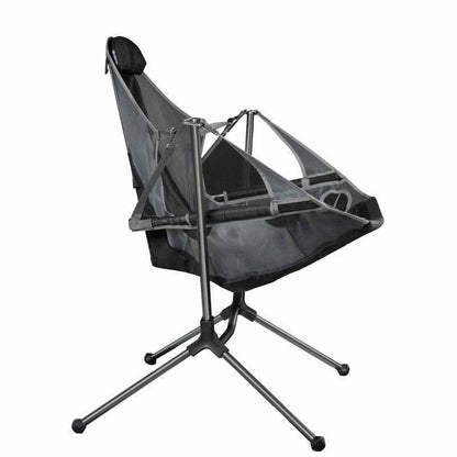 Portable fishing chair, rocking motion and soft pillow for ultimate outdoor relaxation