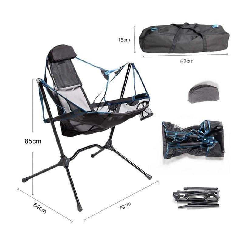 Garden rocking chair, folding design with breathable fabric, convenient for outdoor setup