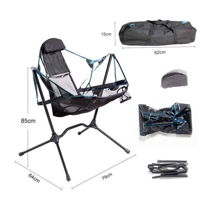 Garden rocking chair, folding design with breathable fabric, convenient for outdoor setup