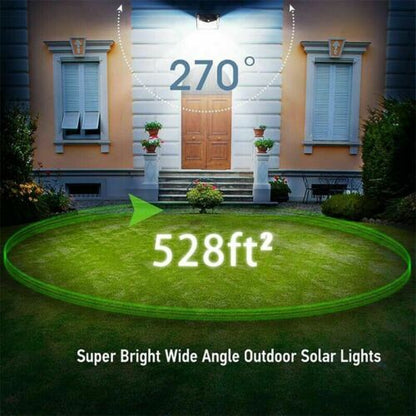 Weather-resistant solar motion sensor security light for garden, patio, & driveway. Easy-install outdoor LED flood light.