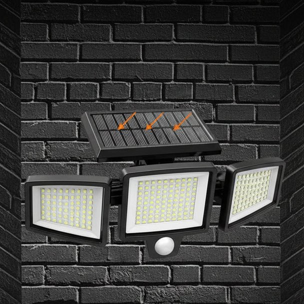 Powerful solar floodlight for enhanced home security. Features motion detection & remote control.