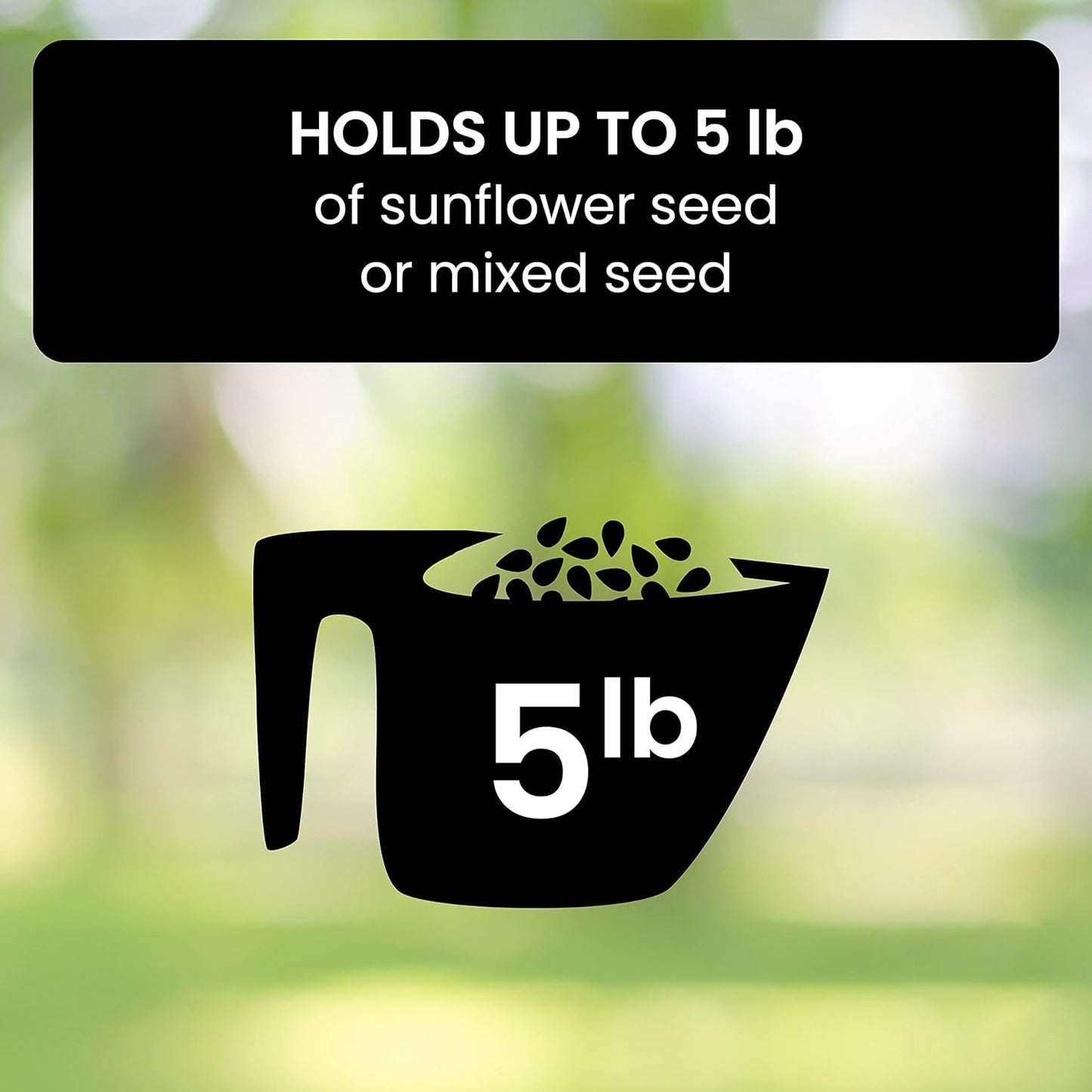 Modern outdoor bird feeder, easy to clean & squirrel-proof, a must-have for birdwatching in your garden.