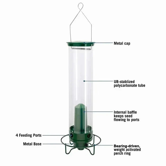 Premium squirrel-proof bird feeder, a must-have for outdoor birding. Ensures wild birds enjoy their food, not pests.