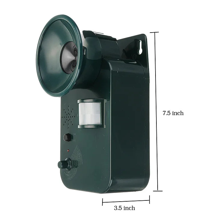 Electronic outdoor pest control device, ultrasonic repeller for 5000sqft coverage.
