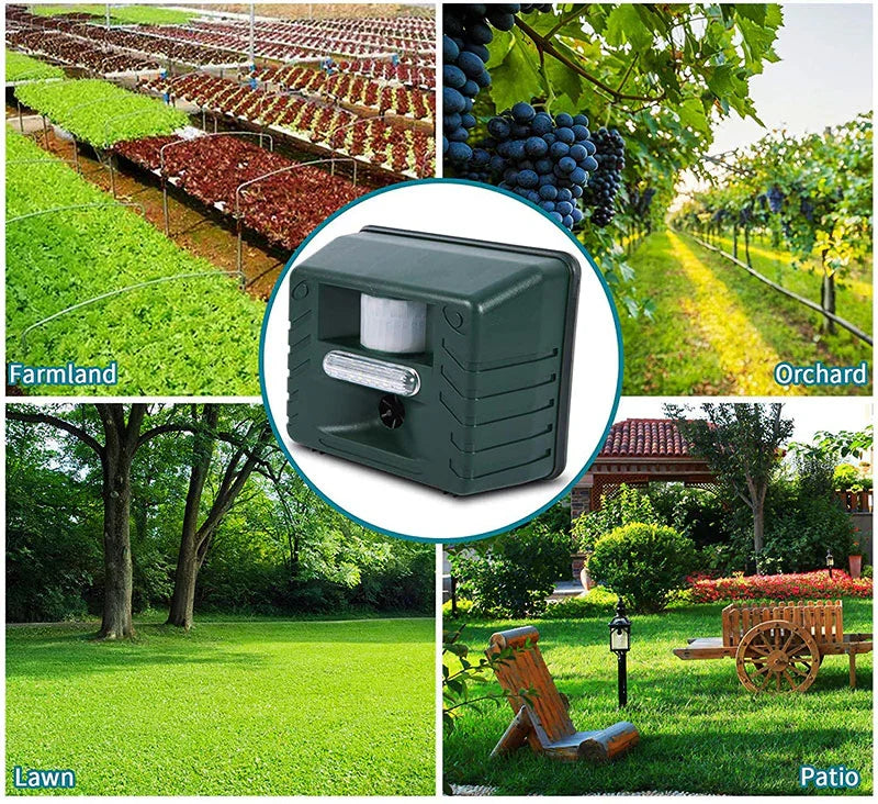 Stop woodpeckers! Ultrasonic animal repeller provides humane garden protection and effective wildlife control.