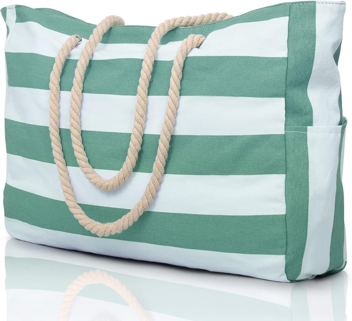 Women's oversized beach tote: waterproof, sandproof, durable. Perfect for summer travel.