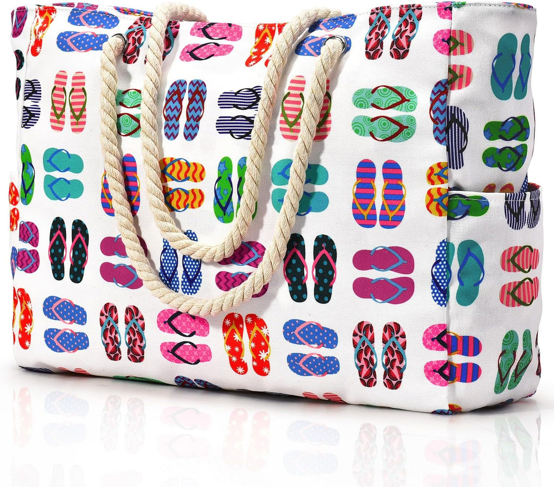 Durable sandproof oversized beach tote for women, waterproof and perfect for travel.