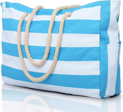 This durable oversized sandproof beach bag for women is also fully waterproof.