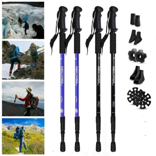 High-performance anti-shock hiking poles designed for comfort and stability