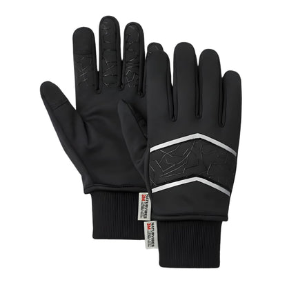 Pair of black Unisex ThermoPolar winter gloves for cold weather skiing and snowboarding.
