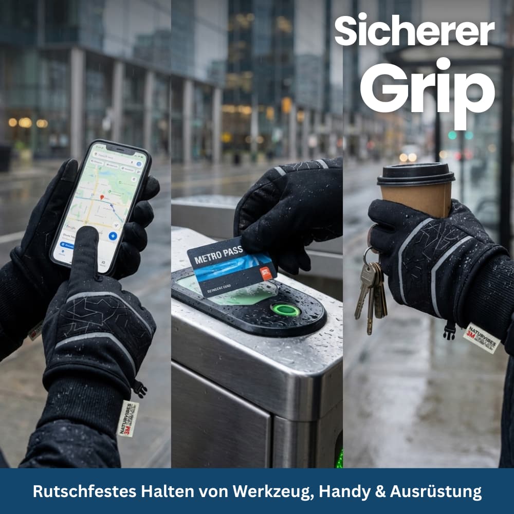 Unisex ThermoPolar winter gloves displayed on a snowy surface, highlighting their cold protection.