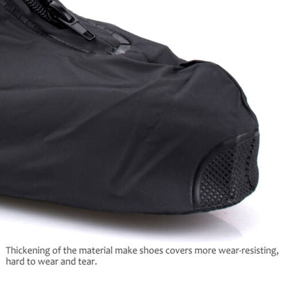 Folded compact waterproof shoe cover, portable rain gear for travel.
