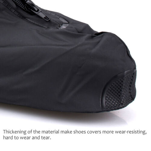 Folded compact waterproof shoe cover, portable rain gear for travel.