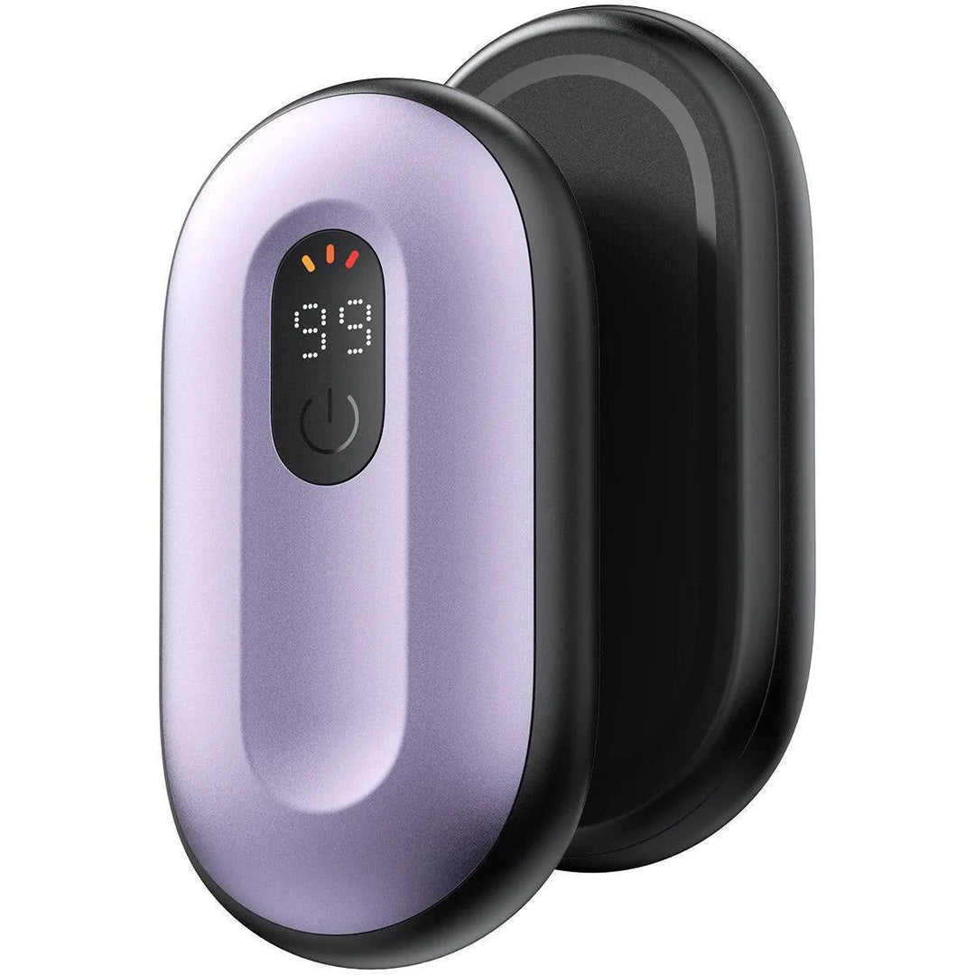 Rechargeable magnetic hand heaters with digital display, offering long-lasting warmth for any outdoor activity