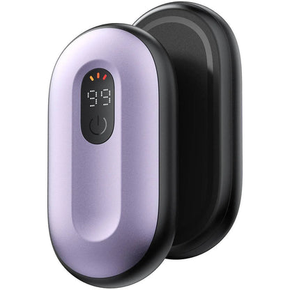 Rechargeable magnetic hand heaters with digital display, offering long-lasting warmth for any outdoor activity