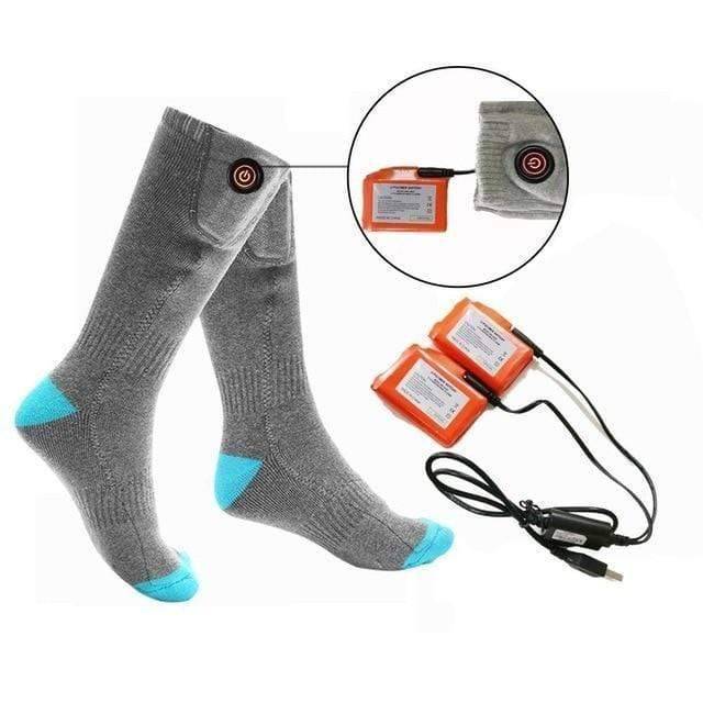 Unisex thermal winter socks with heating elements for outdoor adventures, keeping feet warm