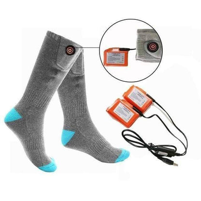 Unisex thermal winter socks with heating elements for outdoor adventures, keeping feet warm