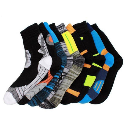 Waterproof and breathable socks, black, for men and women's outdoor adventures.
