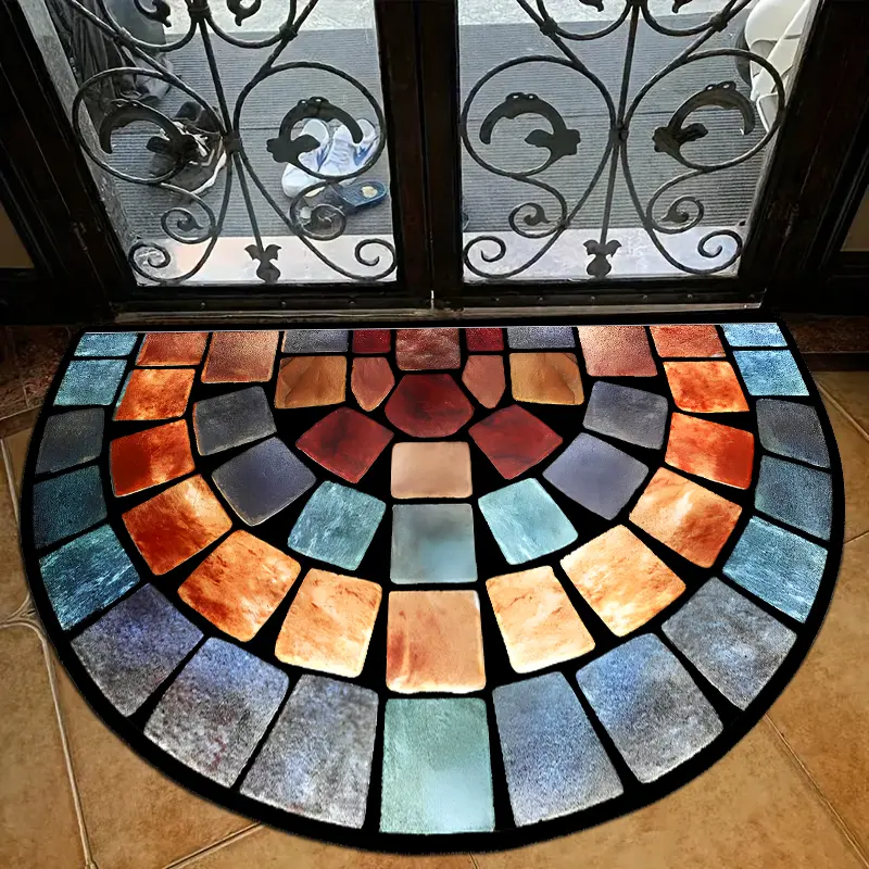 Elegant Palazzo mosaic doormat for entryway, a durable indoor/outdoor mat enhancing home decor with unique design.