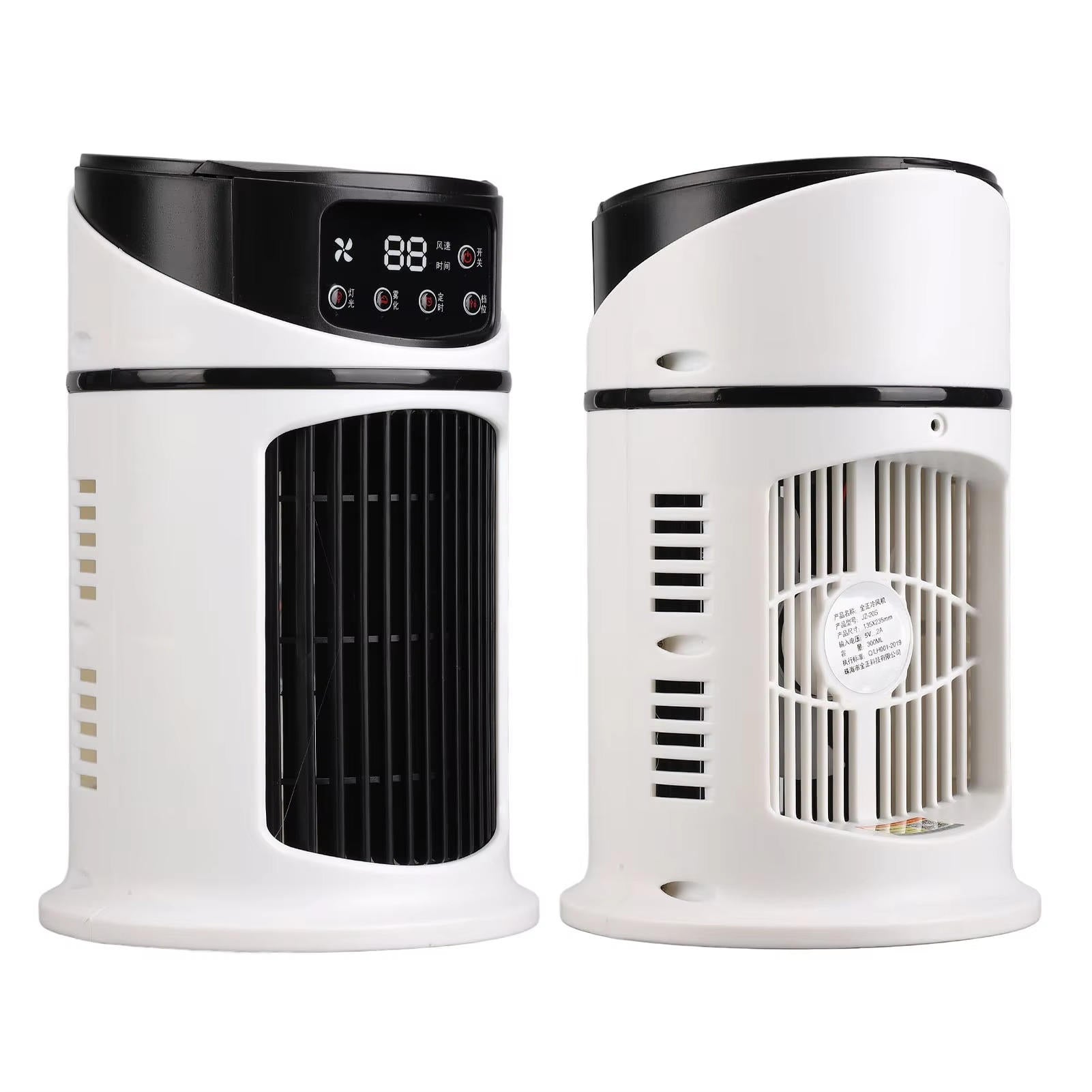 Personal portable USB air conditioner & fan for cool, humidified, clean air.