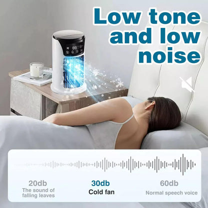 Compact personal cooler delivers refreshing, filtered air for your desk or small room.