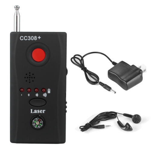Personal privacy anti-spy detector for hidden cameras & bugs. RF signal, audio bug & lens finder for security.