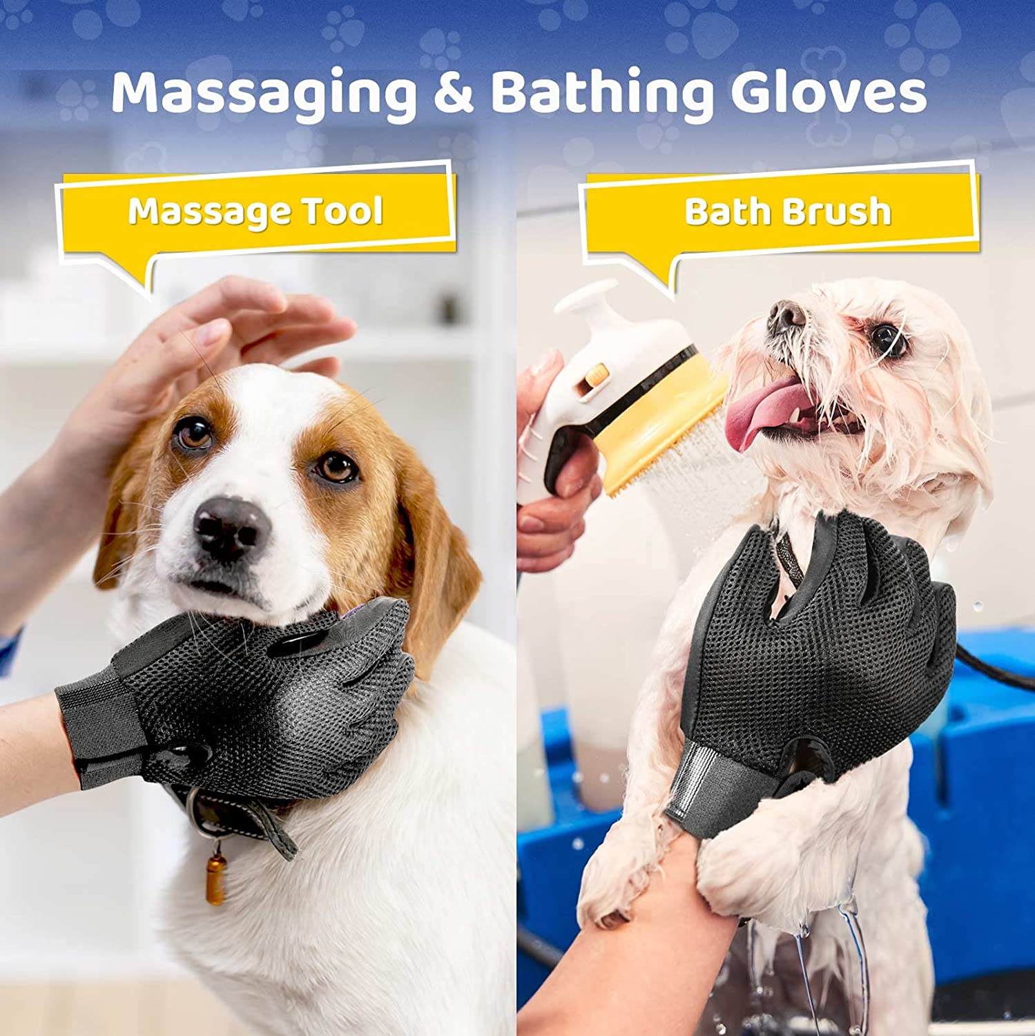 Close-up of the silicone grooming nubs on the pet glove, designed for gentle and efficient hair removal.