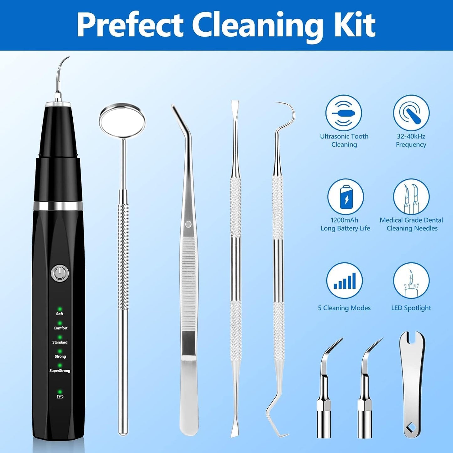 Dog plaque remover: an ultrasonic dental cleaner designed for effective tartar removal & improving dog dental care.