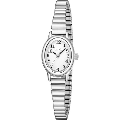 Classic style petite women's watch, an elegant stainless steel analog timepiece perfect as a gift for her.