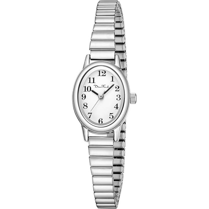 Classic style petite women's watch, an elegant stainless steel analog timepiece perfect as a gift for her.