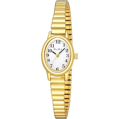 Stainless steel petite women's watch, an elegant classic style analog accessory, ideal for her.