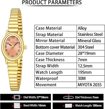 Versatile petite women's watch for everyday or special occasions, an elegant stainless steel analog style.
