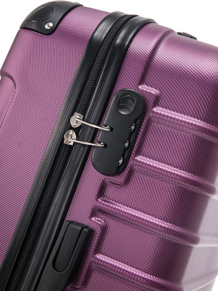 Torino pink 2-piece hardshell luggage set, durable spinner suitcases for airport travel & vacation essentials.