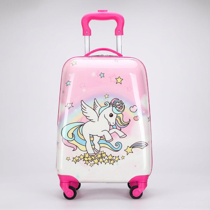 Durable hardshell spinner suitcase for toddlers & kids, making travel easy for boys and girls with its lightweight design.