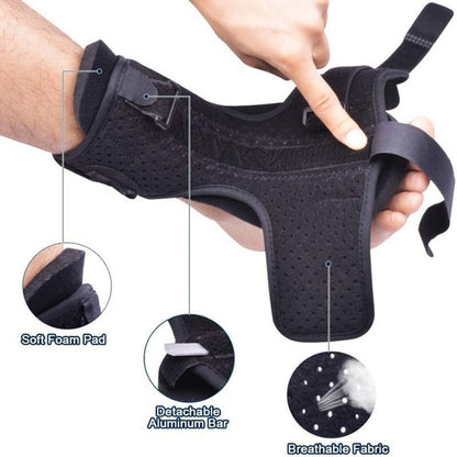 Ergonomic Plantar Fasciitis Night Splint with adjustable straps for targeted heel & arch pain relief. Foot support.
