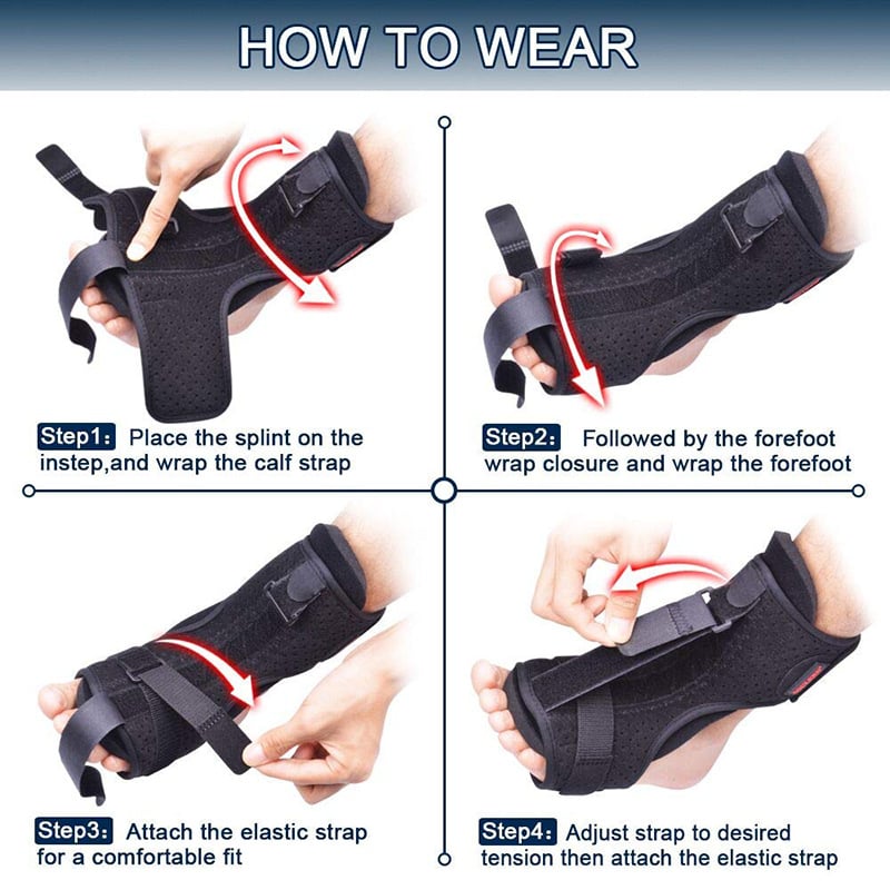 Effective Plantar Fasciitis foot brace providing consistent stretch for heel pain & arch support overnight.