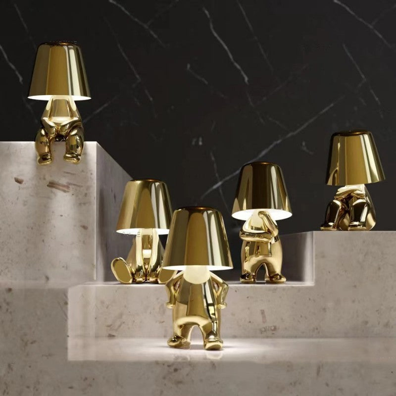 Playful dimmable LED table lamp, perfect for mood lighting & home decor.