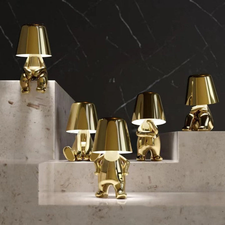 Playful dimmable LED table lamp, perfect for mood lighting & home decor.