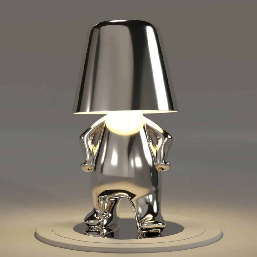 Home decor playful LED table lamp, dimmable, artistic & modern design.
