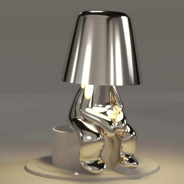 Playful LED lamp, dimmable, rechargeable, perfect for decorative accent lighting.
