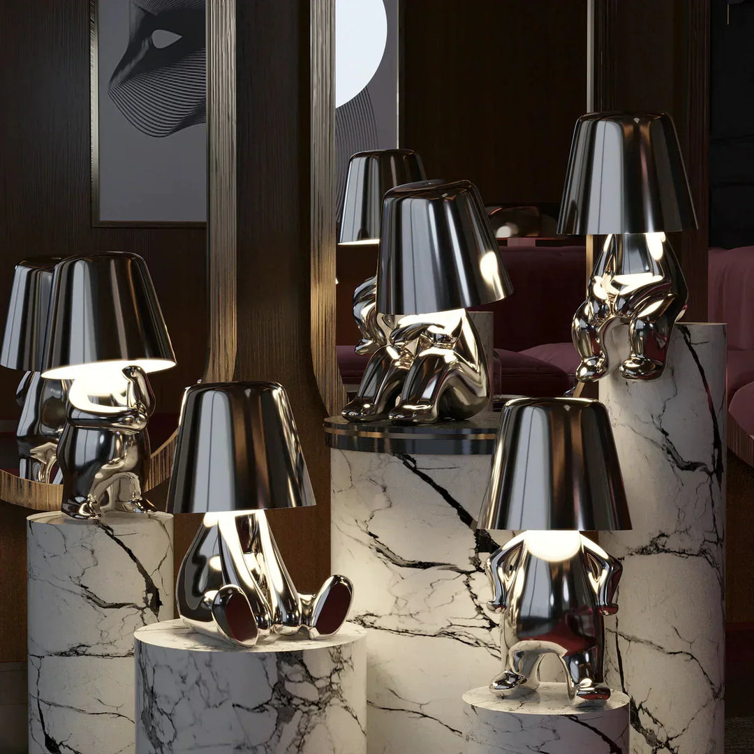 Decorative dimmable LED lamp with playful design, ideal for any room.