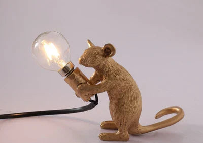 Unique playful mouse LED lamp, a charming decorative lighting piece for kids or adults.