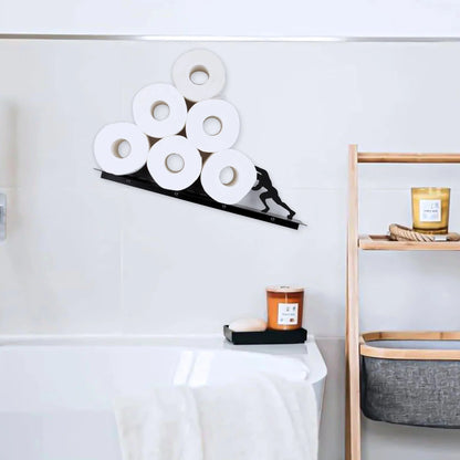 Freestanding Iron Bathroom Shelf with sleek modern design, perfect for compact storage and organization.