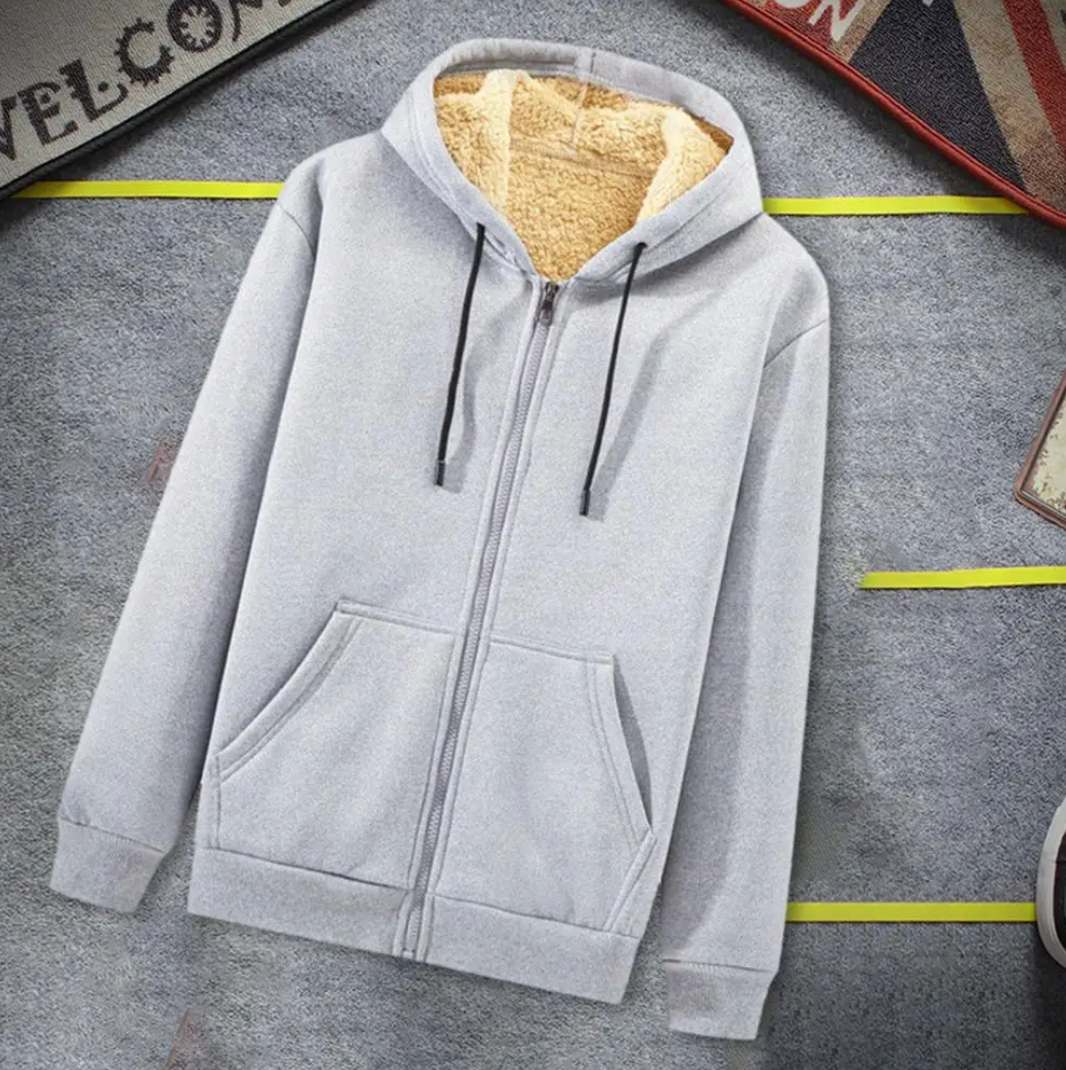 Plus-size women's cozy hooded fleece jacket. A warm winter fashion hoodie for cold weather comfort.